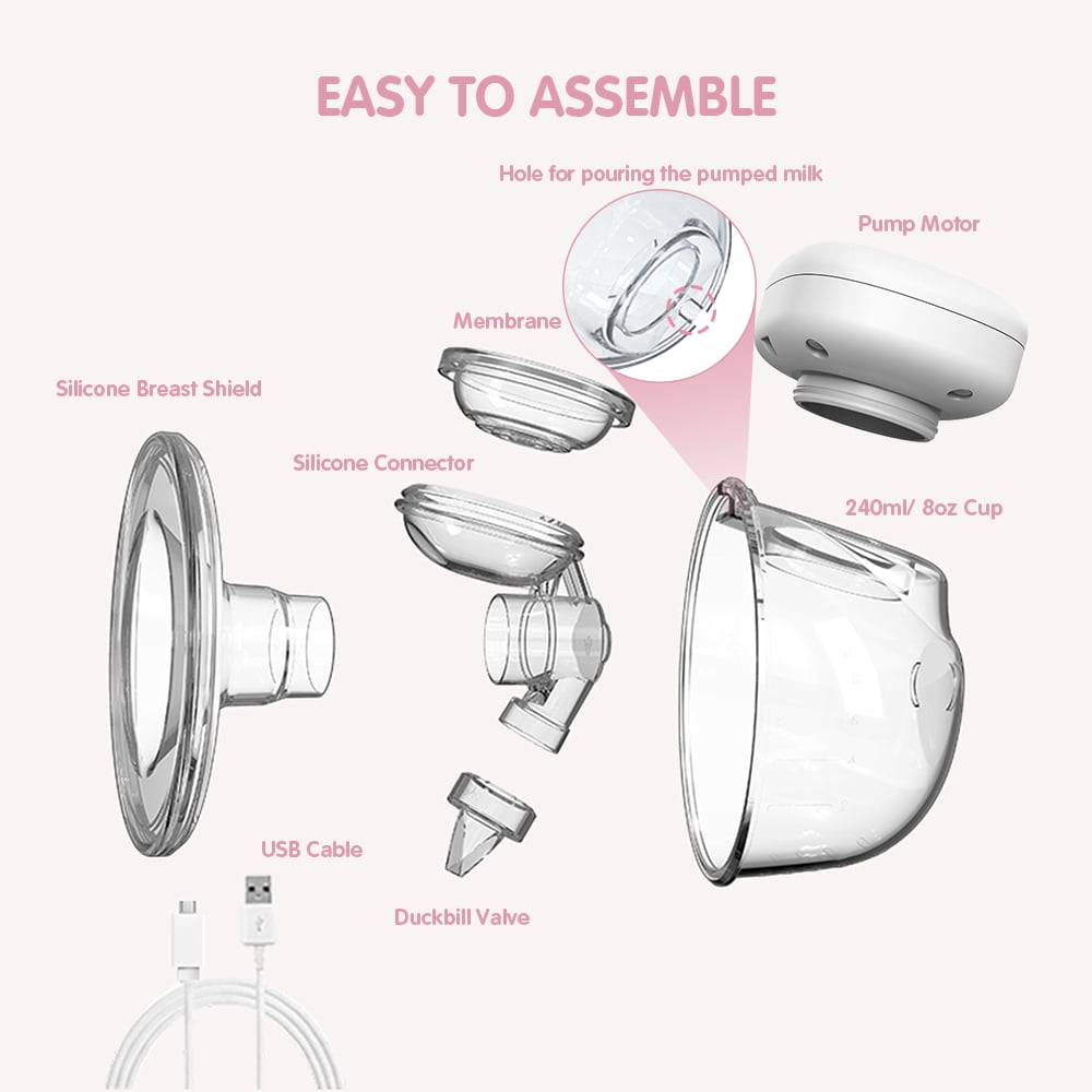 YOUHA Wearable Breast Pump Hands Free Electric Portable Wearable Breast