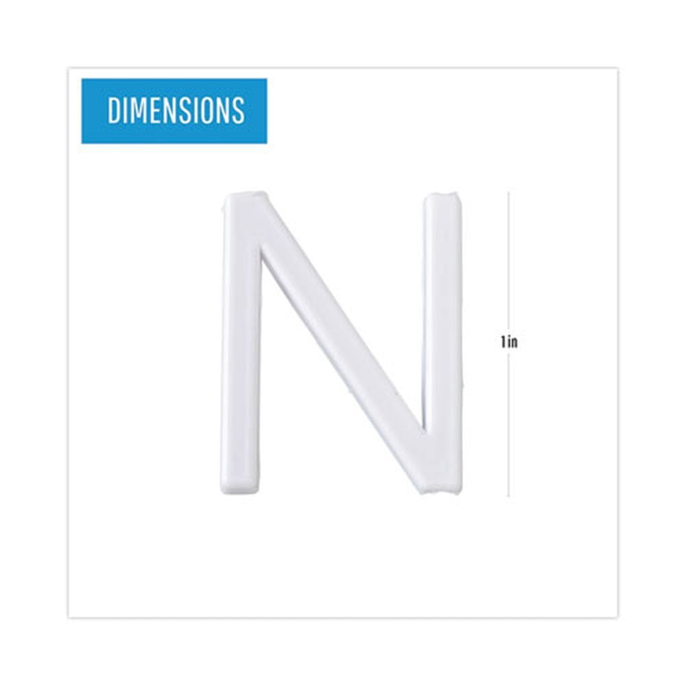 MasterVision White Plastic Set of Letters, Numbers & Symbols, Uppercase, 1" Dia.