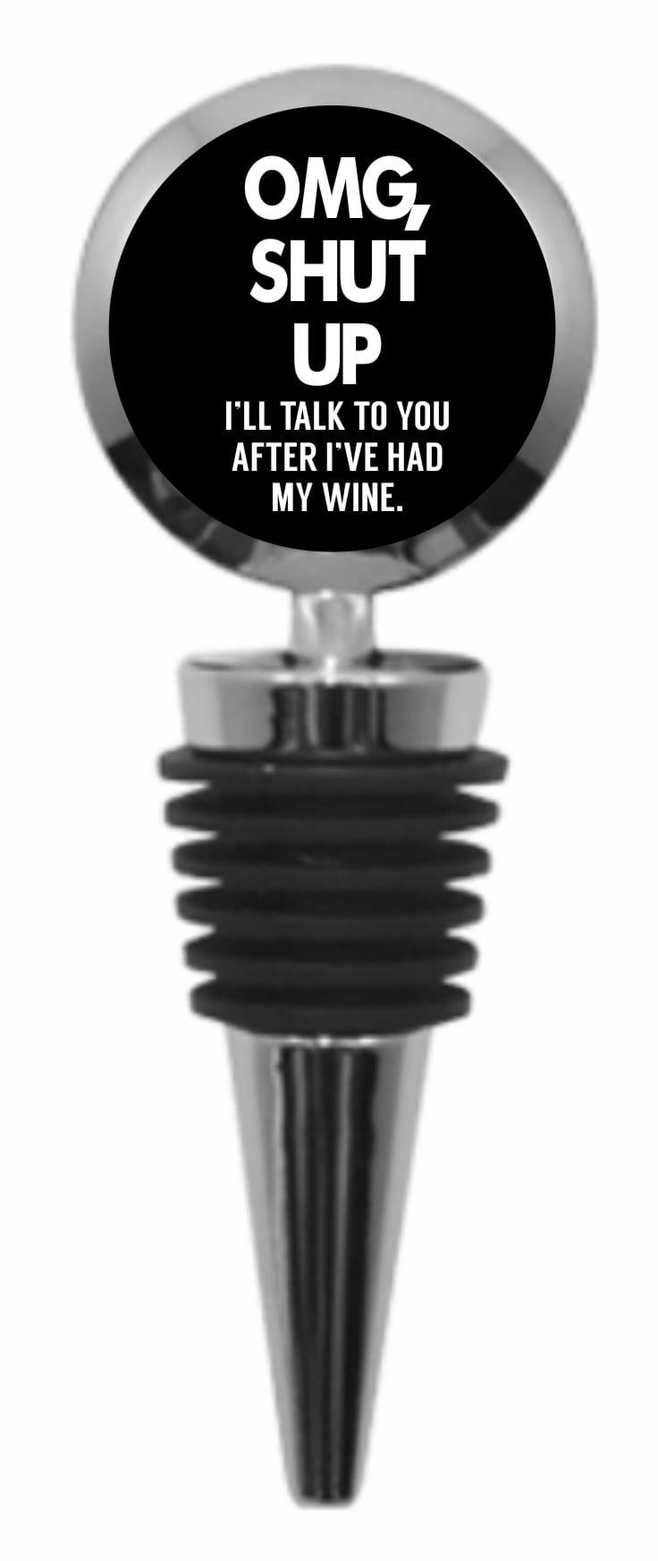 OMG Shut Up..Wine Stoppers Funny Silver Wine Stopper with Vacuum Wine Stopper Favors Wine