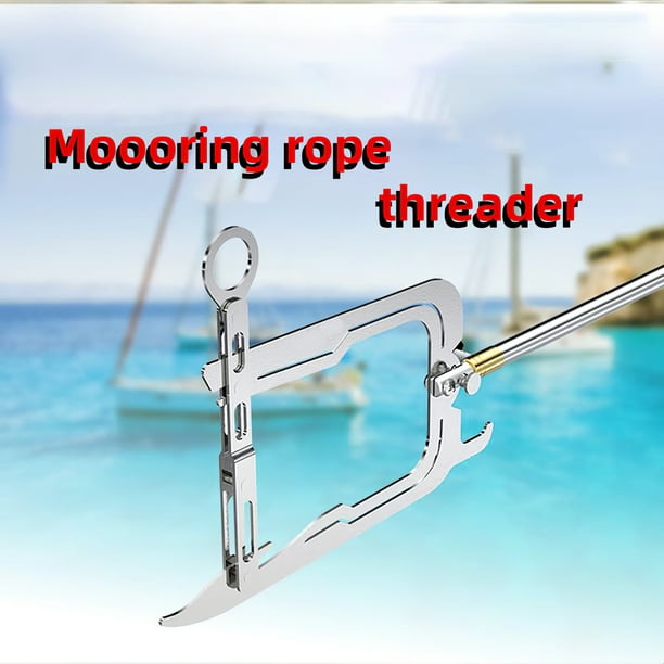 Durable Outdoor Easy Threading Rod Mooring Rope Multi-Purpose Dock Hook Boat  Telescopic Rod Fishing Accessories