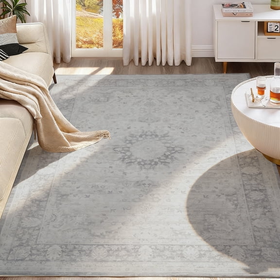 5x7 Area Rugs Living Room Rug Washable Vintage Boho Rug No Slip Stain Resistant Soft Carpet Large Carpets for Bedroom Dining Room Farmhouse Hallway Home Office