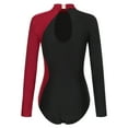 thumbnail image 4 of Alvivi Women Sparkle Long Sleeve Gymnastics Leotard Figure Ice Skating Bodysuit, 4 of 7