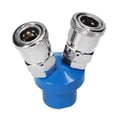 thumbnail image 1 of Yeacher Manifold Block Splitter 2 Way Quick Connect Air Hose Splitter Coupler Manifold Air Compressor C Type Quick Coupler, 1 of 7