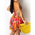 thumbnail image 2 of Women's Halter Neck Cutout Cami Dress with Ruffled Tiered Fit in 100% Polyester for Plus Size Versatile Easy Care, 2 of 15