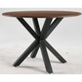 thumbnail image 2 of MAYEERTY Modern Dining Table - Cross Legs, Tempered Glass Top, Sleek for Living Room, 2 of 11