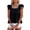 76#Black, variant on Women's Casual Summer Square Neck Tank Tops Ruffle Strap Sleeveless Peplum Blouse Solid Color Top Shirts Black S