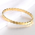 thumbnail image 5 of Stainless Steel Hexagon Bee Nest Stye Classic Plain Bangle Bracelet, 5 of 5