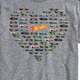 thumbnail image 3 of Hot Wheels - Valentine's Hot Wheels Heart - Men's Short Sleeve Graphic T-Shirt, 3 of 5