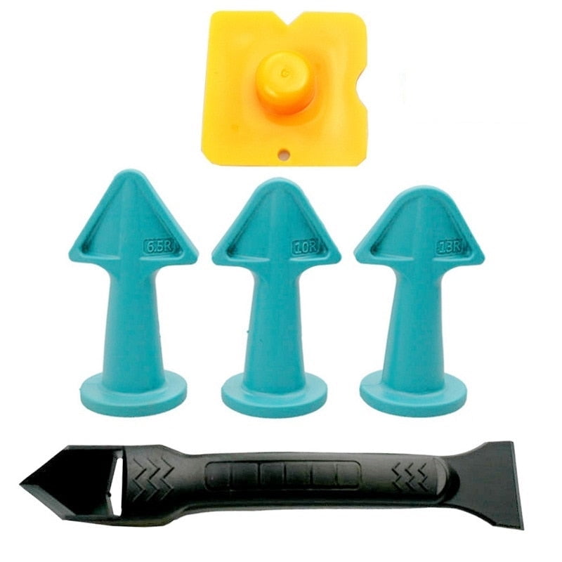 5Pc Caulking Nozzle Applicator Finishing Tool Spatula Plastic Glue