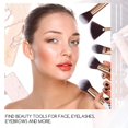 thumbnail image 4 of Juego de brochas de maquillaje de 10 Uds., brochas profesionales con mango de mármol, cerdas sintéticas naturales suaves y sin olor, color blanco Feliz Sencillez, 4 of 5