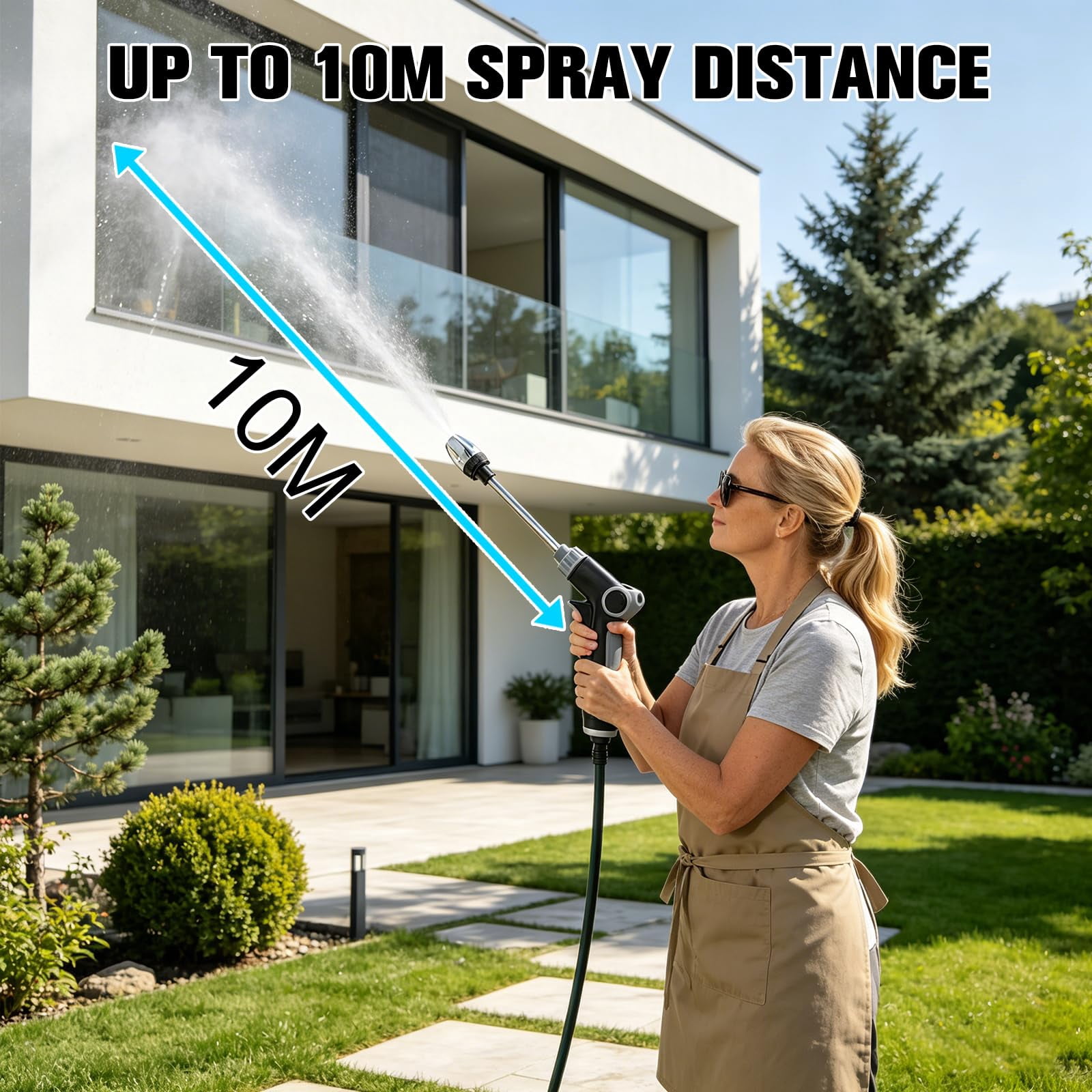 Turn Any Hose into a High Pressure Water Cleaning Jet, New Multi Function Lawn & Garden Watering Sprayer, Heavy Duty Garden Hose Nozzle, Spray Nozzles for Cleaning Yard Patio Car