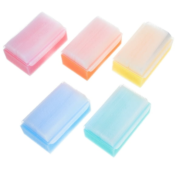 5pcs Baby Hair Sponge Scrub Cradle Cap Brush Soft Sponge Scrubber Brush for Newborn Bath Time Sensitive Scalp Cleaning Supplies