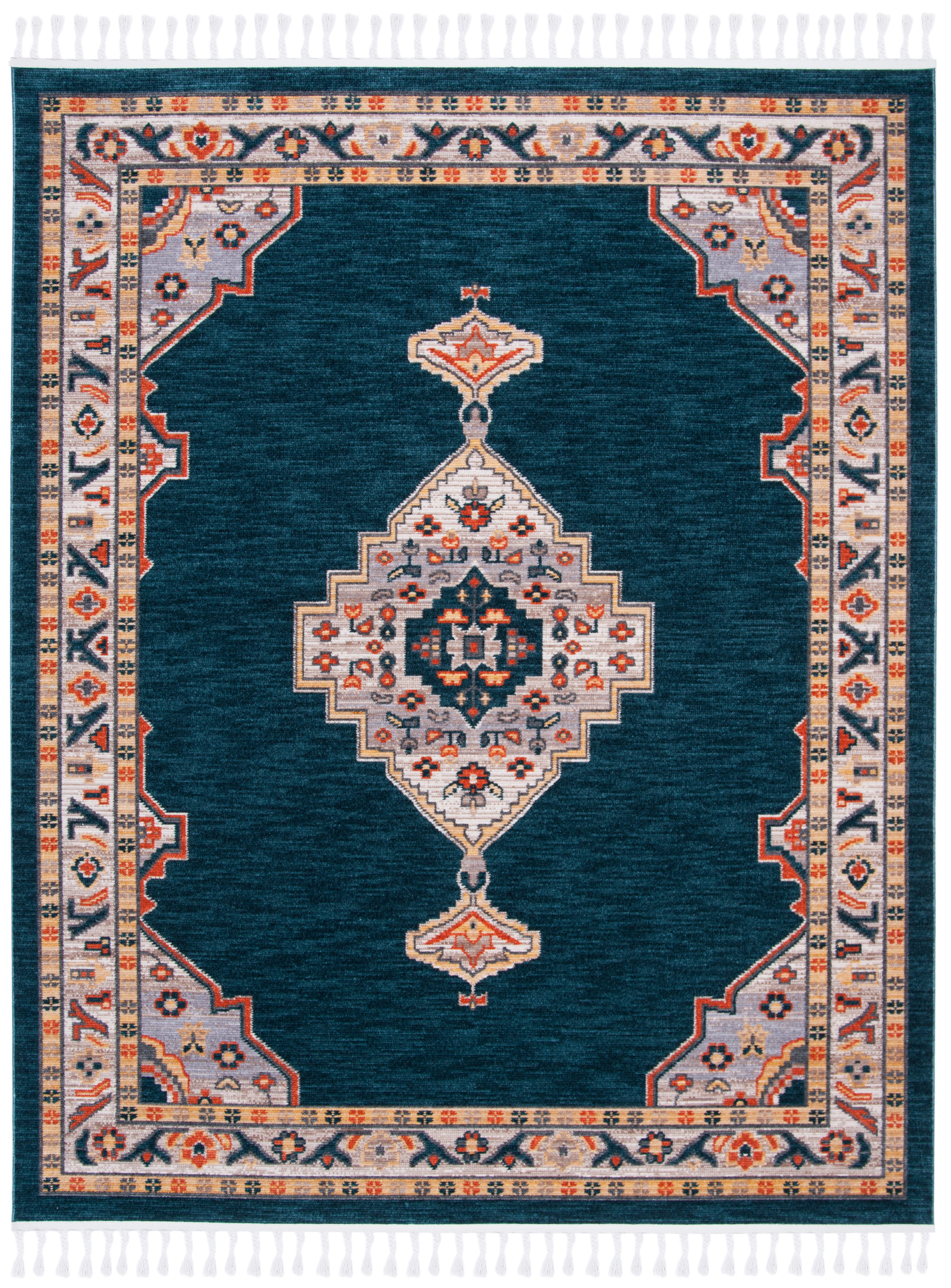 Safavieh Farmhouse Arline Southwestern Area Rug, Cream/Navy, 9' x 12'