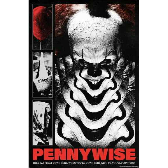 IT - Smiling Float Wall Poster, 22.375" x 34"