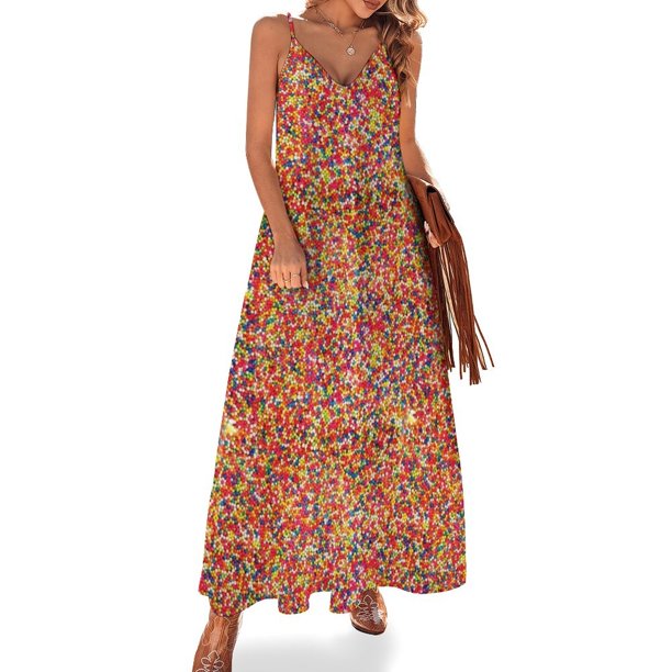 Nuevo vestido sin mangas Sprinkles Vestidos de mujer Vestido morado de verano Vestidos para mujer