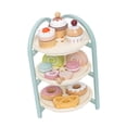 thumbnail image 4 of Juego de té de madera, juego de simulación para fiesta de té para niños, juego de rol con magdalenas, pasteles, para niños pequeños, niñas, 4 of 8