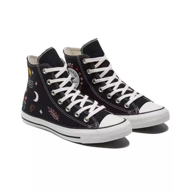 CONVERSE CHUCK TAYLOR ALL STAR Bordado Años 1970 Zapatos De Lona Originales Clásicos Encaje Estudiante Único