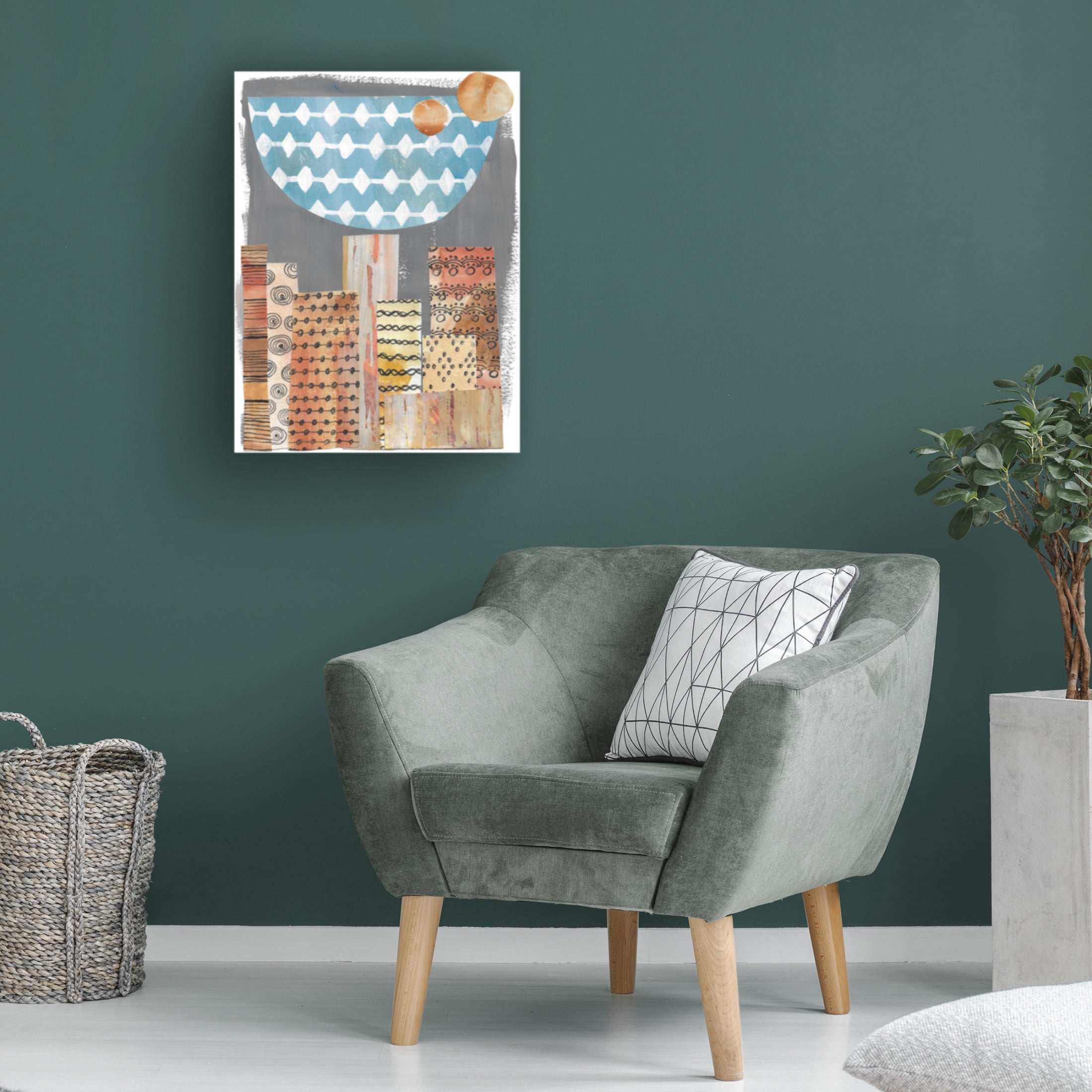Canvas Wall Art - Maliq 'Sunny Night' Wall Art for Living Room, Bedroom, or Office Décor by Trademark Fine Art - 18 x 24 Inches