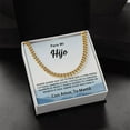 thumbnail image 4 of Siempre Estare Contigo, Cuban Link Chain - Stainless Steel/ Yellow Plated - Message Card & Gift Box, 4 of 5