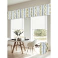 thumbnail image 6 of Lemon Striped Valances for Windows, Yellow Fruit Blue White Geometric Light Filtering Kitchen Curtains, Rod Pocket Window Valance Curtains for Living Room Bedroom, 42" W x 12" L, 2 Panels, 6 of 9