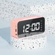 thumbnail image 1 of Altavoz Bluetooth, reloj digital con audio Bluetooth y despertador con alarmas, pantalla LED de espejo, Bluetooth V5.0, tarjeta TF y cable auxiliar., 1 of 6