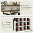 thumbnail image 4 of Resenkos 55" Illuminated Coffee and Wine Bar Cabinet with Farmhouse Design, Includes Integrated Racks for Wine Bottles and Glassware, White, 4 of 7