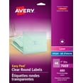 thumbnail image 1 of Avery Clear Round Labels, 1" Round Clear Mailing Labels, for Laser/Inkjet Printers, 480 Labels, Edge-to-Edge Print,, 1 of 5
