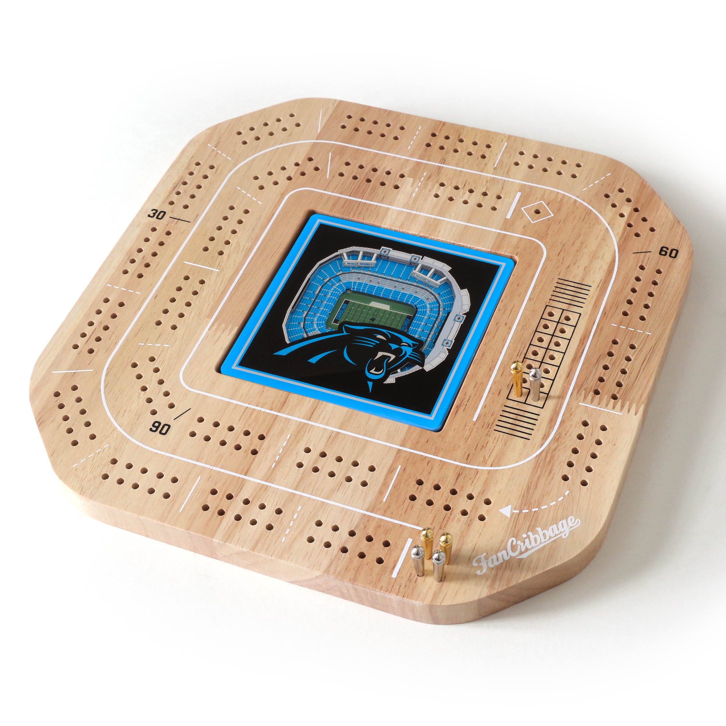 YouTheFan NFL Carolina Panthers Stadiumview Cribbage