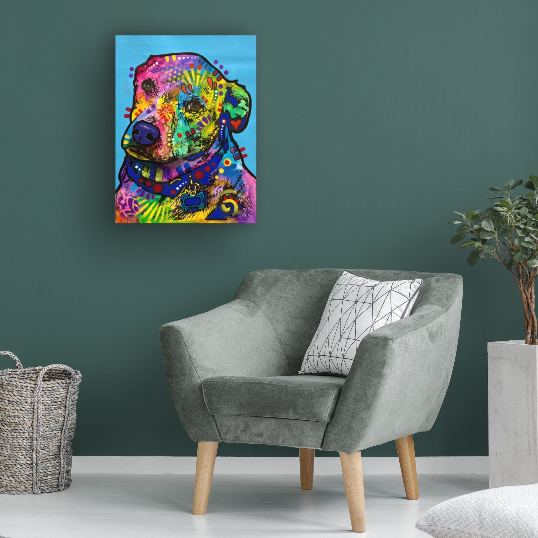 Canvas Wall Art - Dean Russo 'Heckin Excited' Wall Art for Living Room, Bedroom, or Office Décor by Trademark Fine Art - 24 x 32 Inches