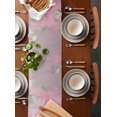 thumbnail image 2 of Ldtrchee Pink Christmas Tree Table Runner 60 Inches, Xmas Tree Oil Painting Bed Runner Dresser Scarves Tabletop for Indoor Outdoor Parties/Ceremony/Banquet, 13" x 60", 2 of 8