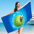 thumbnail image 4 of Kbndieu Thin Lightweight Microfiber Beach Towels, Sand Free Quick Dry Absorbent Compact Towels for Swimming Pool Camping Beach Accessories, Large Bathroom Bath Towels - Soccer & Football, 4 of 6