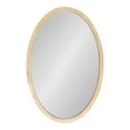 thumbnail image 5 of Kate and Laurel Hogan Modern Wooden Oval Wall Mirror, 24 x 36, Natural Wood, Transitional Rounded Mirror for Use as Bathroom Mirror or Entryway Mirror Decor, 5 of 9