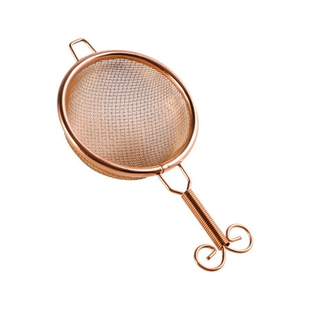 

Stainless Steel Tea Strainer Fine Mesh Tea Infuser Handwork Tea Funnel with Handle for Tea (Rose Golden)