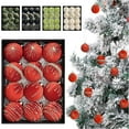 thumbnail image 6 of QHUDLV Christmas Tree Ornaments Velvet Balls, 12pcs Flocked Hanging Balls for Holiday Party and Home Decorations, 6 of 9