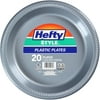 Hefty Style Silver Plastic Plates, 20 count