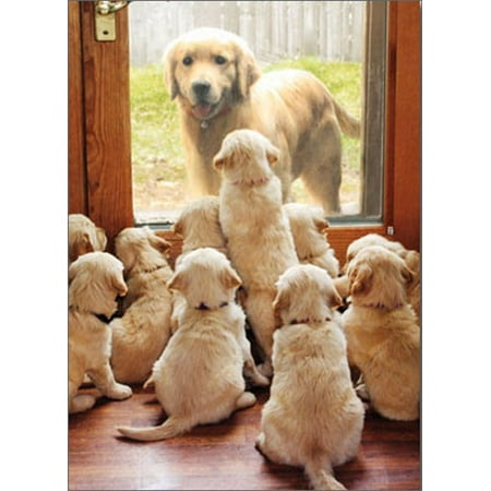 Avanti Press - Avanti Press Golden Mom At Door Funny / Humorous Dog Mother's Day Card