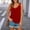 A845 Red, variant on Tank Top for Women V Neck Sleeveless Slim Fit Lace Crochet Detail Basic Casual Dressy Lightweight Stretchy Summer Vest Tops