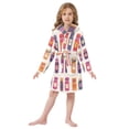 thumbnail image 6 of FORMRS Niños Bathrobe Unisex Hooded Robe Soft Plush Pajamas Sleepwear, Size 7-9T, Jam Jars, 6 of 7