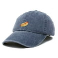 thumbnail image 4 of DALIX Hot Dog Hat Embroidered Mens Womens Baseball Cap in Washed Navy Blue, 4 of 7