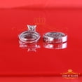 thumbnail image 5 of King Of Bling's 0.33CT Real Diamond Men's SZ 10 & Women's SZ 7 Trio Sterling Silver White Ring, 5 of 12
