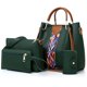 thumbnail image 1 of Bolso de mano con estampado retro de color sólido para mujer, 4 unidades, paquete de tarjeta, 2024, 1 of 2