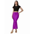 thumbnail image 2 of Stylesindia Shimmer Stretchable Saree Shapewear Long Skirt for Women for Beach, Night Out, Regular, Office, Party ( X-Large, Purple), 2 of 5
