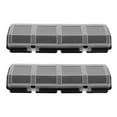 thumbnail image 2 of 2pcs Screw Storage Bins with Lids Plastic Stackable Hardware Organizer Box for Garage Nails Craft Tool Organizing for Tool Cart Cabinet and Workbench Drawers, 2 of 8