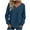Blue, variant on RYRJJ Womens Long Sleeve Tops Casual Shirts V Neck Fall Fashion Loose Pullover Basic Blouse with Chest Pocket(Black,XXL)