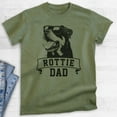 thumbnail image 2 of Rottie Dad T-shirt, Unisex Men's Shirt, Rottweiler Owner, Best Dog Dad Gift, Heather Military Green, Small, 2 of 6