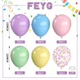 thumbnail image 2 of Globo FEYG, color macarrón pastel, 30 unidades, 12 pulgadas, con cinta, 2 of 8