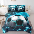 thumbnail image 1 of YST Ensemble de Literie pour Enfants Soccer, Ensemble Douillette Sports de Soccer, Format Double (7 Pcs), 1 of 4