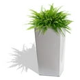 thumbnail image 3 of Algreen Modena Planter, 22-In. Round Taper Planter, Self-Watering, Glossy White, 3 of 5