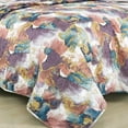 thumbnail image 5 of Chezmoi Collection Passion 3-Piece Floral Quilt Set Queen, Multicolor Purple Red Blue White Gray Yellow Waterbrush Printed Microfiber Lightweight Bedspread Set for All season, 5 of 9
