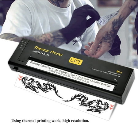 Zerone Portable Professional Tattoo Thermal Printer Transfer Copier Stencil Paper Tattoo Print, Stencil Transfer Machine, Tattoo Transfer (Best Tattoo Thermal Copier Machine)